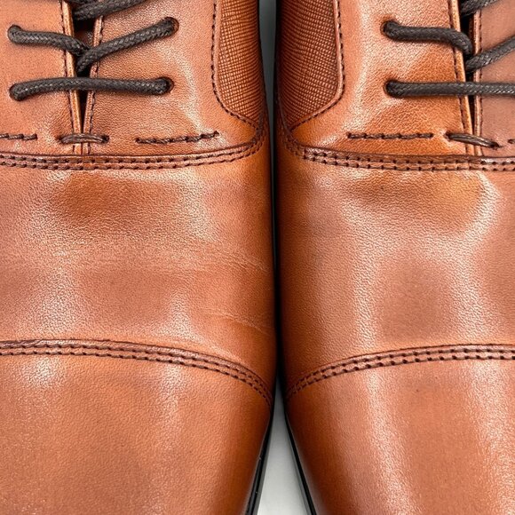 Aldo Stan Oxford Dress Shoes Size 9.5 Tan Cap Toe Lace Up Leather Upper main image 8